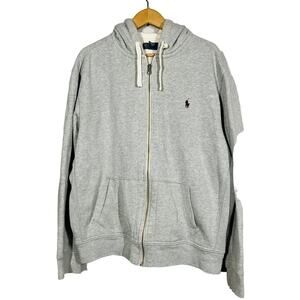 Polo Ralph LAuren Full Zip Fleece Lined Jacket Hooded Casual LS Cream - XXL